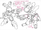 Sketch for Medarot Brave 2 (on the right)